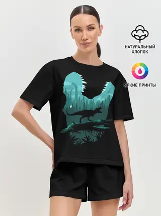 Женская пижама с шортами / T-Rex