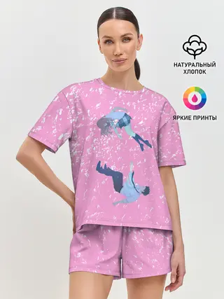 Женская пижама с шортами / Нисимия и Ишида парят в воздухе