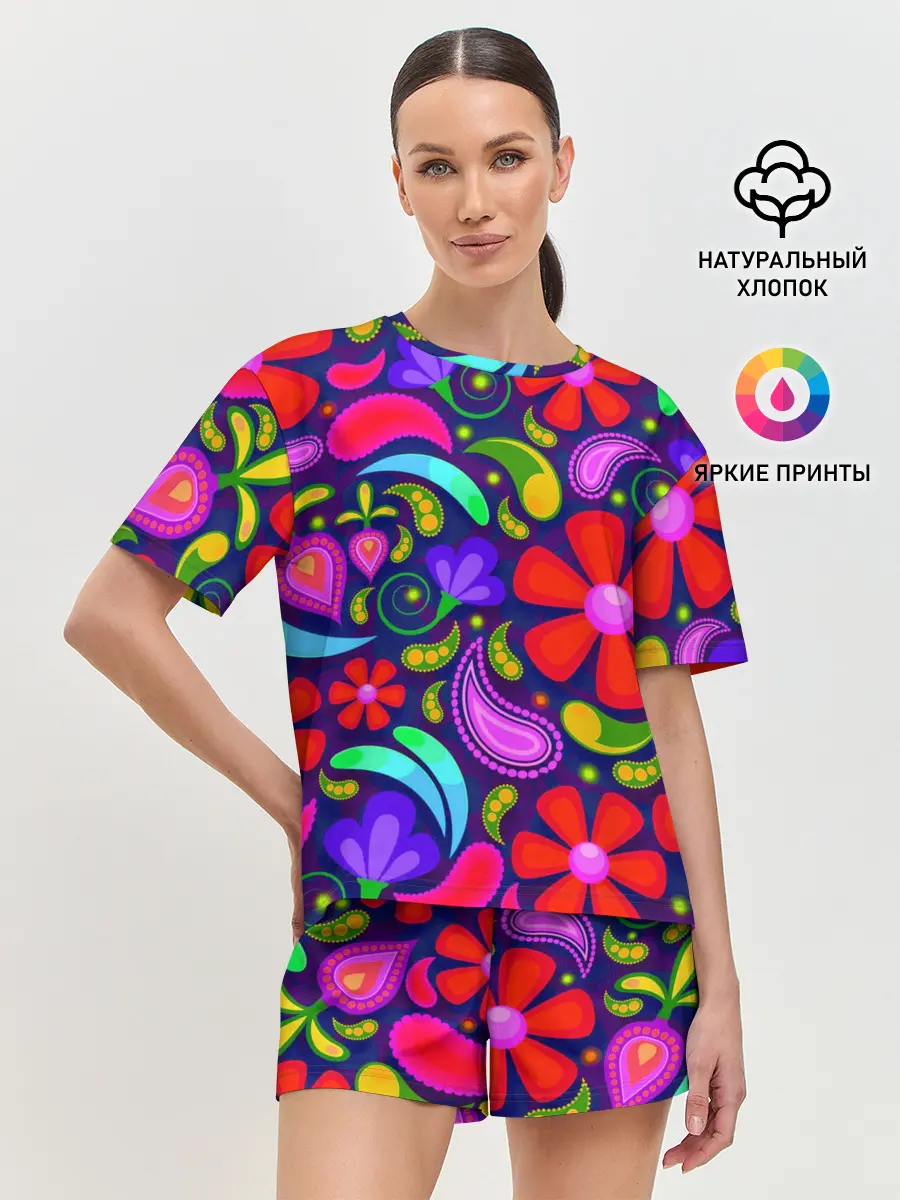 Женская пижама с шортами / Flower$$$