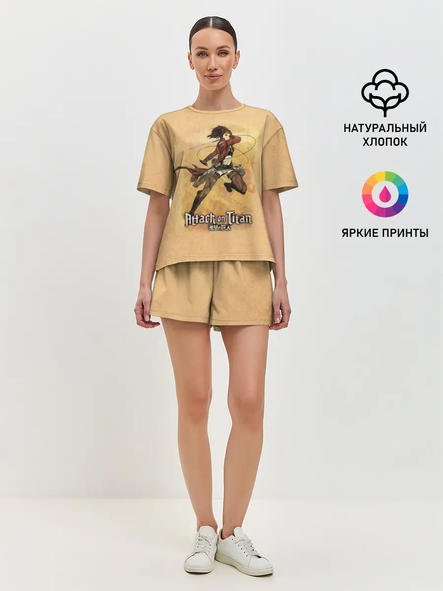 Женская пижама с шортами / РЕНЕ - солдат разведкорпуса