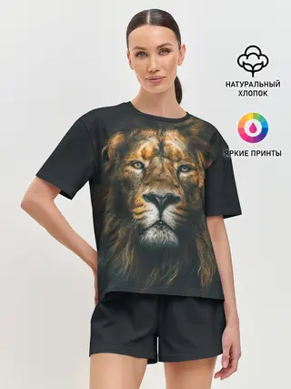 Женская пижама с шортами / Лев