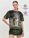 Женская пижама с шортами / ТИГР В ЛЕСУ