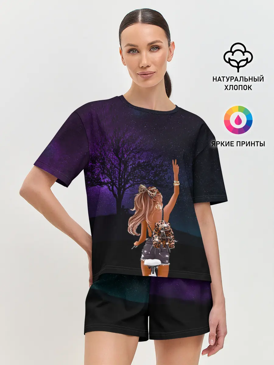 Женская пижама с шортами / Романтика