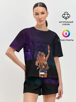 Женская пижама с шортами / Романтика