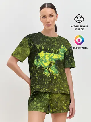 Женская пижама с шортами / JOJOS BIZARRE / ZA WARUDO.
