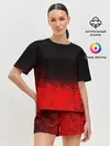 Женская пижама с шортами / КРАСНО-ЧЕРНЫЙ ГРАДИЕНТ