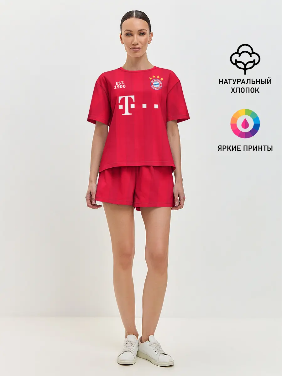 Женская пижама с шортами / BAYERN 20/21 - ДОМАШНЯЯ
