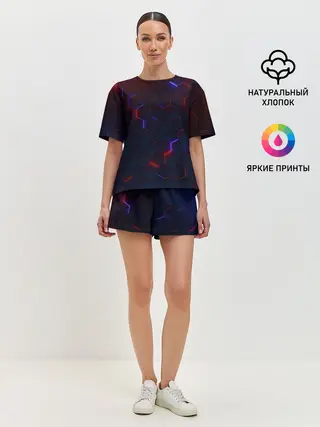 Женская пижама с шортами / Light Background