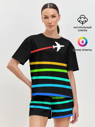 Женская пижама с шортами / В небо