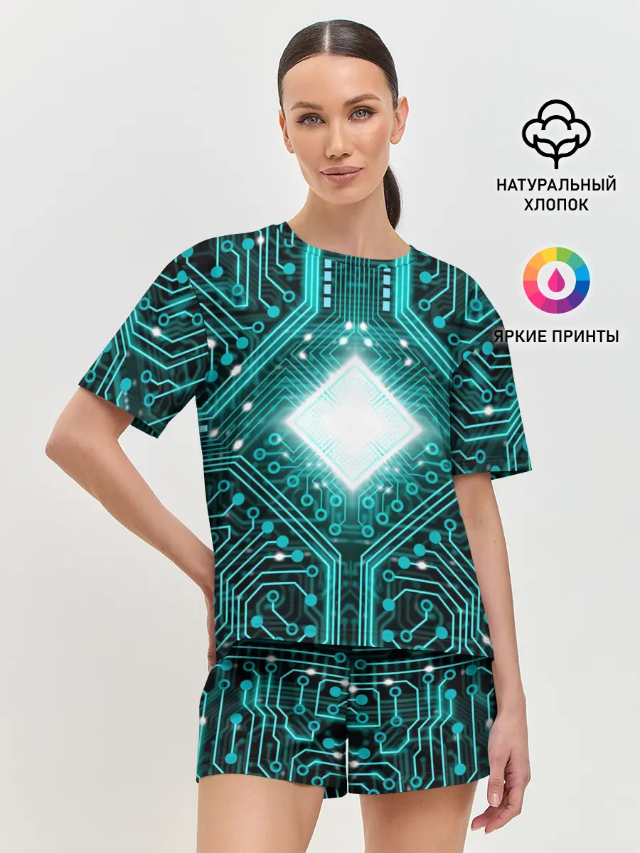 Женская пижама с шортами / Схема