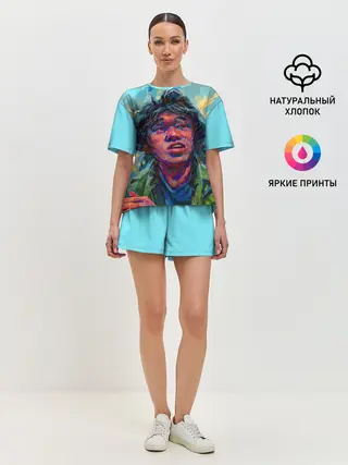 Женская пижама с шортами / Цой