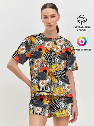 Женская пижама с шортами / PUBG STICKER