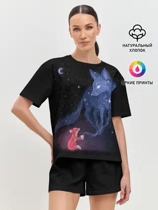 Женская пижама с шортами / Лиса и ее дух