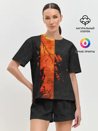 Женская пижама с шортами / ЦАПЛЯ