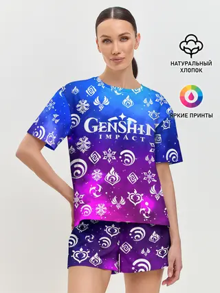 Женская пижама с шортами / GENSHIN IMPACT