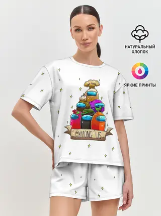 Женская пижама с шортами / Among Us