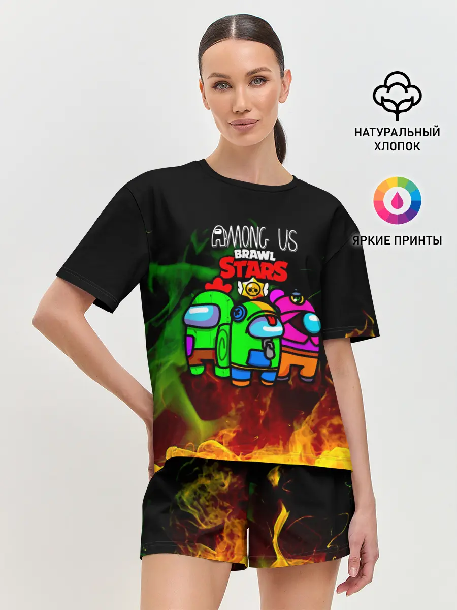 Женская пижама с шортами / Among Us