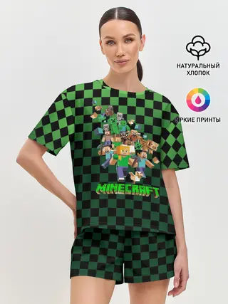 Женская пижама с шортами / Minecraft