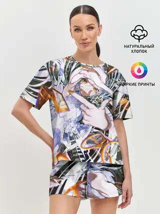 Женская пижама с шортами / Anime girl art