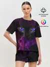 Женская пижама с шортами / Кот