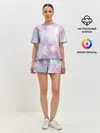 Женская пижама с шортами / снежинки