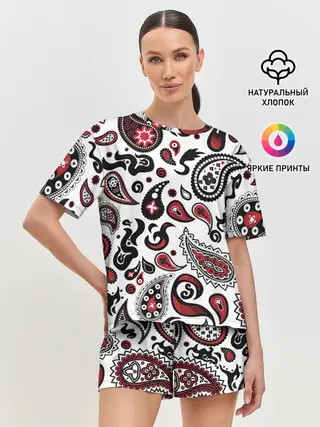 Женская пижама с шортами / Молекулярный рисунок