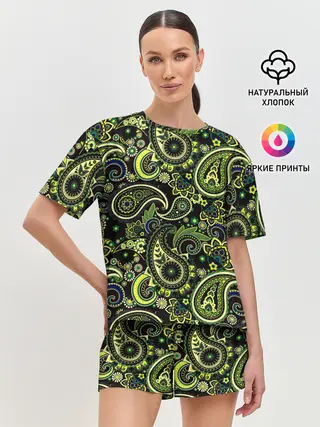 Женская пижама с шортами / Молекулярный рисунок