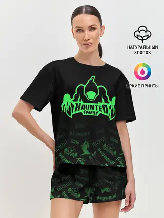 Женская пижама с шортами / HAUNTED FAMILY