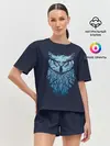 Женская пижама с шортами / Сова в деревьях