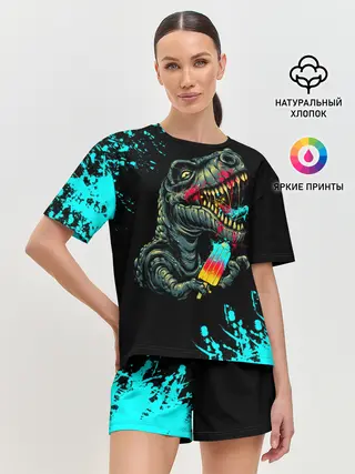 Женская пижама с шортами / Godzilla