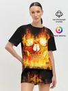 Женская пижама с шортами / Череп