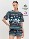 Женская пижама с шортами / Свитер Merry Christmas