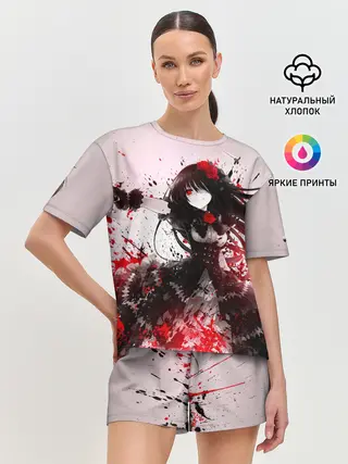 Женская пижама с шортами / рандеву с жизнью