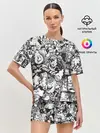 Женская пижама с шортами / Граффити