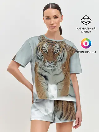 Женская пижама с шортами / Тигр