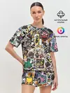 Женская пижама с шортами / JoJo’s Sticker Bombing