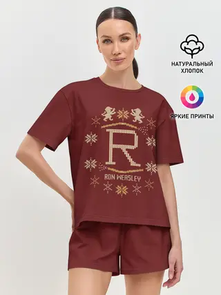Женская пижама с шортами / Свитер Рона
