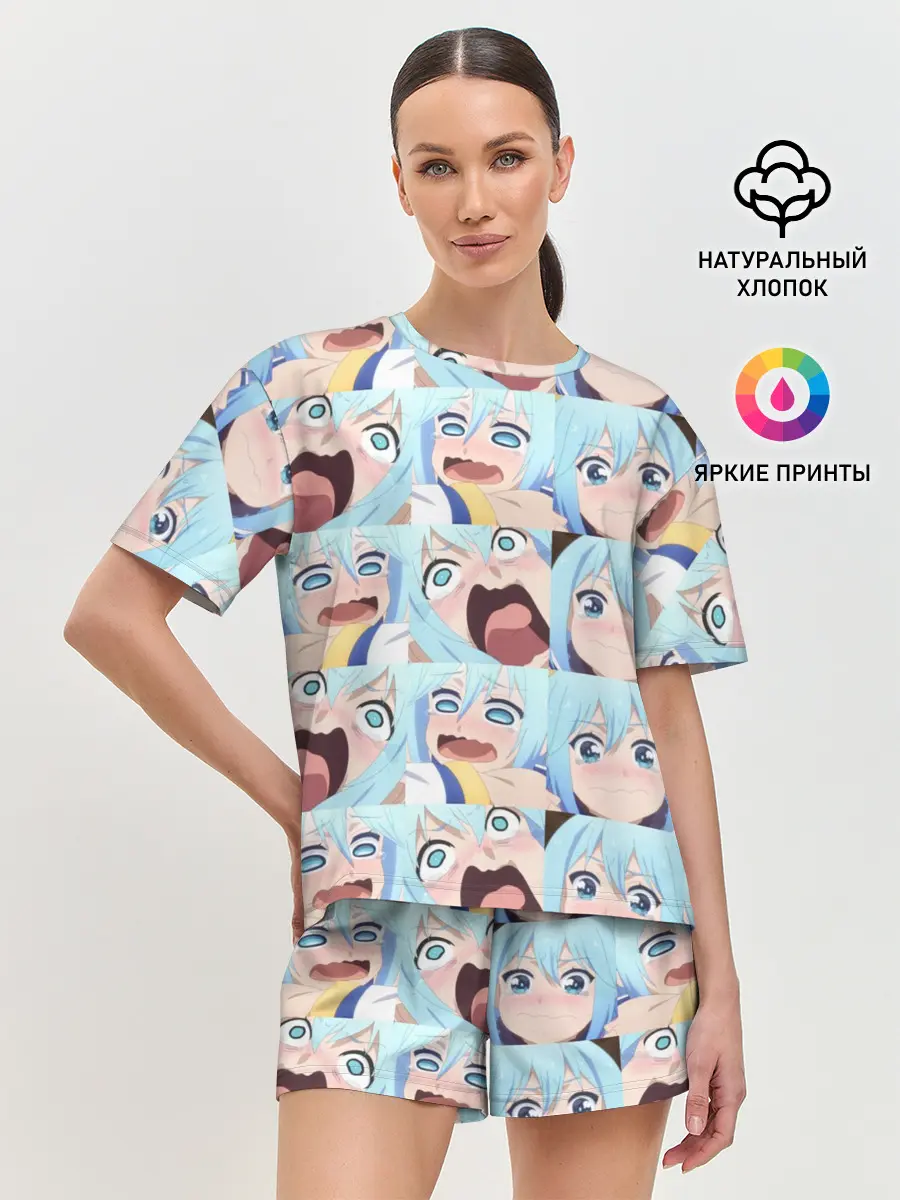 Женская пижама с шортами / Аква Коносуба Aqua Konosuba