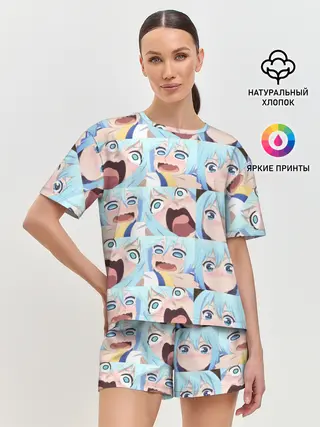 Женская пижама с шортами / Аква Коносуба Aqua Konosuba