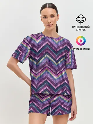 Женская пижама с шортами / Вязь