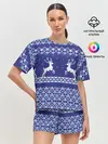 Женская пижама с шортами / Олени