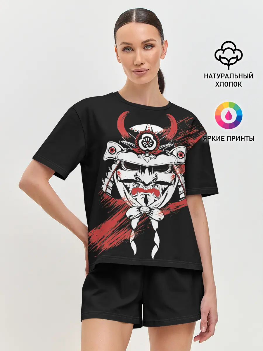 Женская пижама с шортами / Самурай Маска