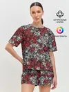 Женская пижама с шортами / Красные и Белые самураи