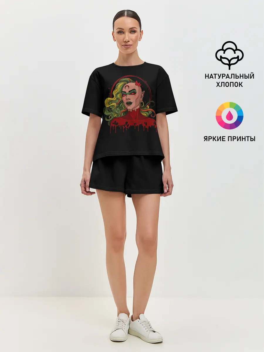 Женская пижама с шортами / Ведьма