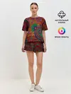Женская пижама с шортами / узоры текстура фон