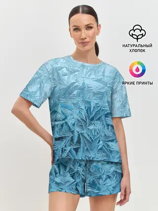 Женская пижама с шортами / Иней
