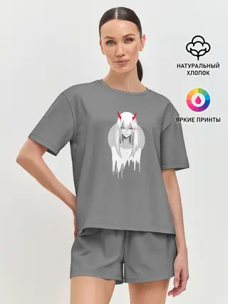 Женская пижама с шортами / Убийца Напарников Zero Two