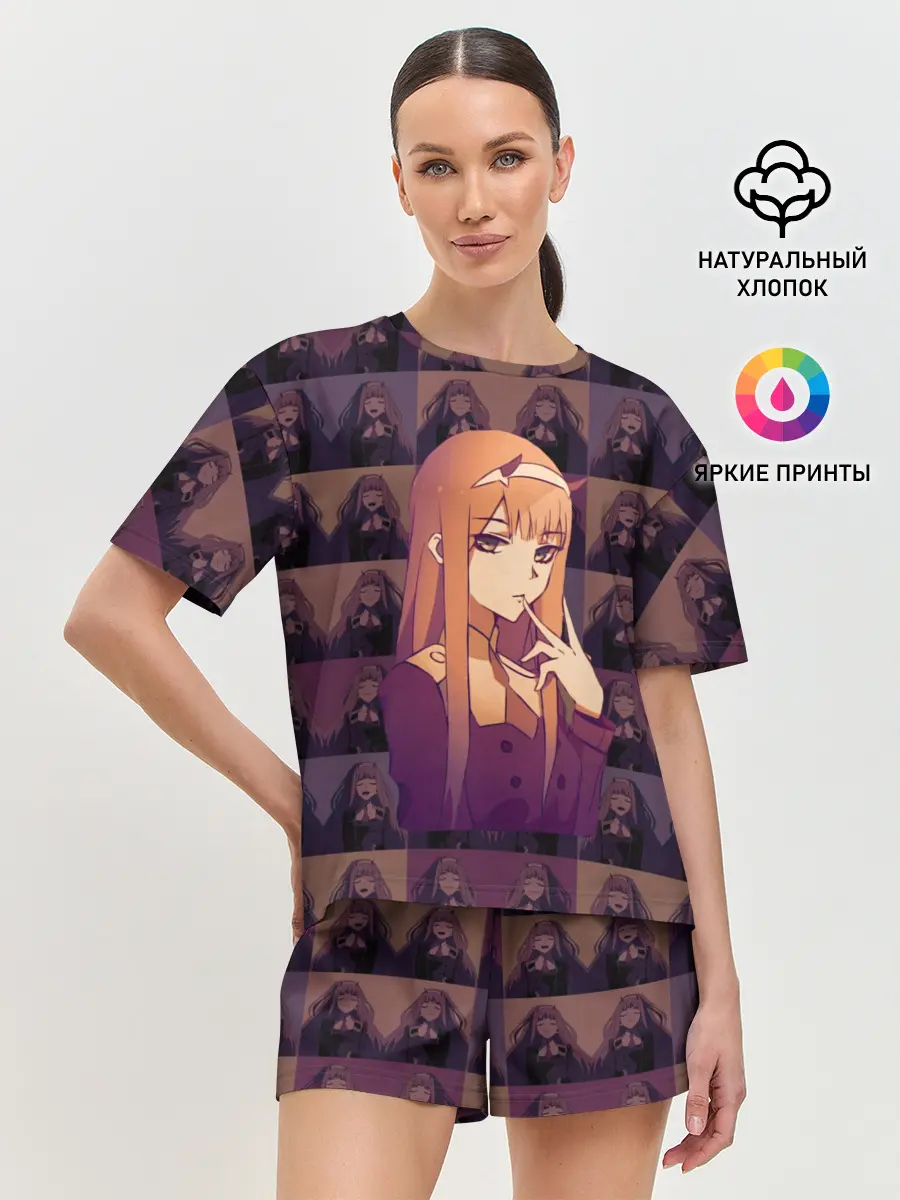 Женская пижама с шортами / Zero Two Dance