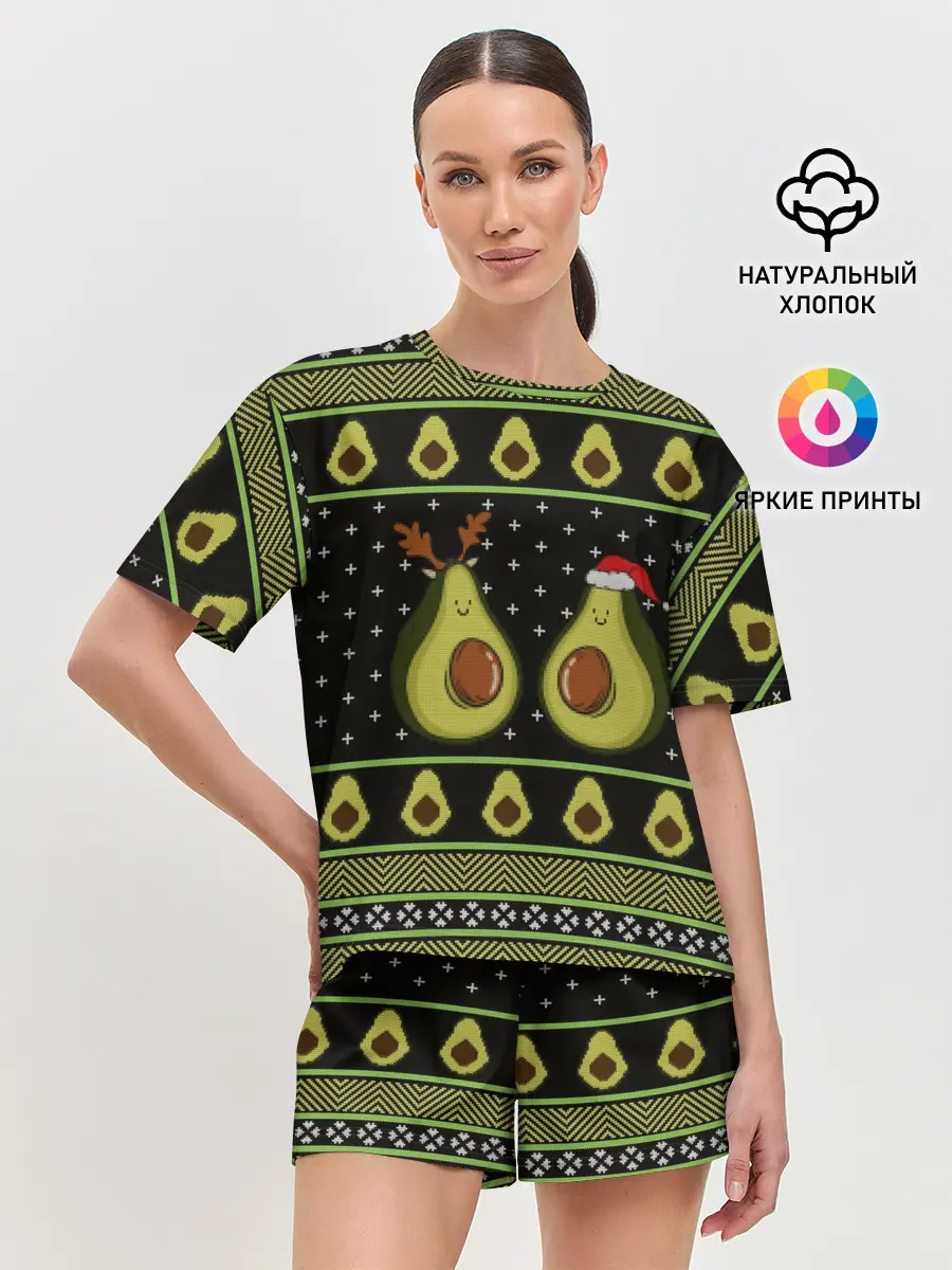 Женская пижама с шортами / Avo christmas