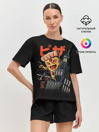 Женская пижама с шортами / Pizza Kong
